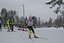 Naisten viiden kilometrin voittaja Sini Alusniemi, Huhtasuon Hiihto 2000 startissa...