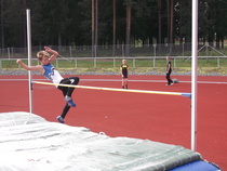 Vattenfall-seuracupin toinen osakilpailu Ristiinassa. Santeri Purhosen tyylinäyte korkeudessa.