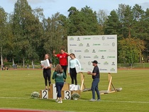 Naisten keihään voitti MM-kisoissakin nähty Japanin Yuka Sato. Toisena kaksinkertainen SM-pronssimitalisti Jelena Jaakkola.