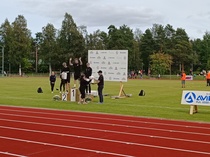 Miesten 100 metrin palkintojenjako.