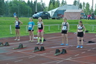 T15 100 m. Sisäradalta Anni Kaipainen, Terhi Suikki, Jenni Hotti, Essi Asikainen, Erja-Stiina Saastamoinen.