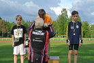 P11 60 m. 1. Jarmo Eromäki, 2. Elvis Gruner, 3. Aatu Hartikainen. Sama kärkikolmikko samassa järjestyksessä oli myös tuhannella metrillä.
